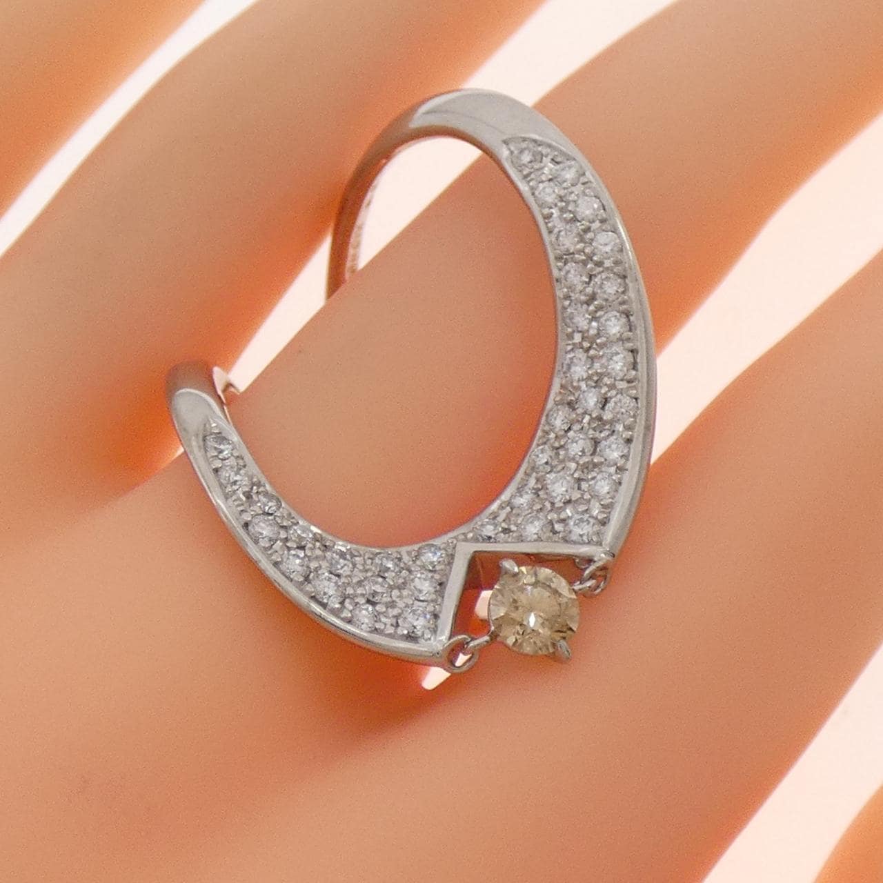 K18WG ダイヤモンド リング 0.35CT