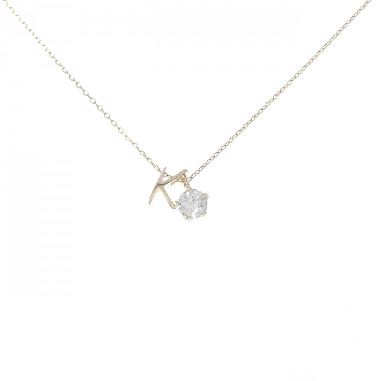 K10YG イニシャルK キュービック ネックレス