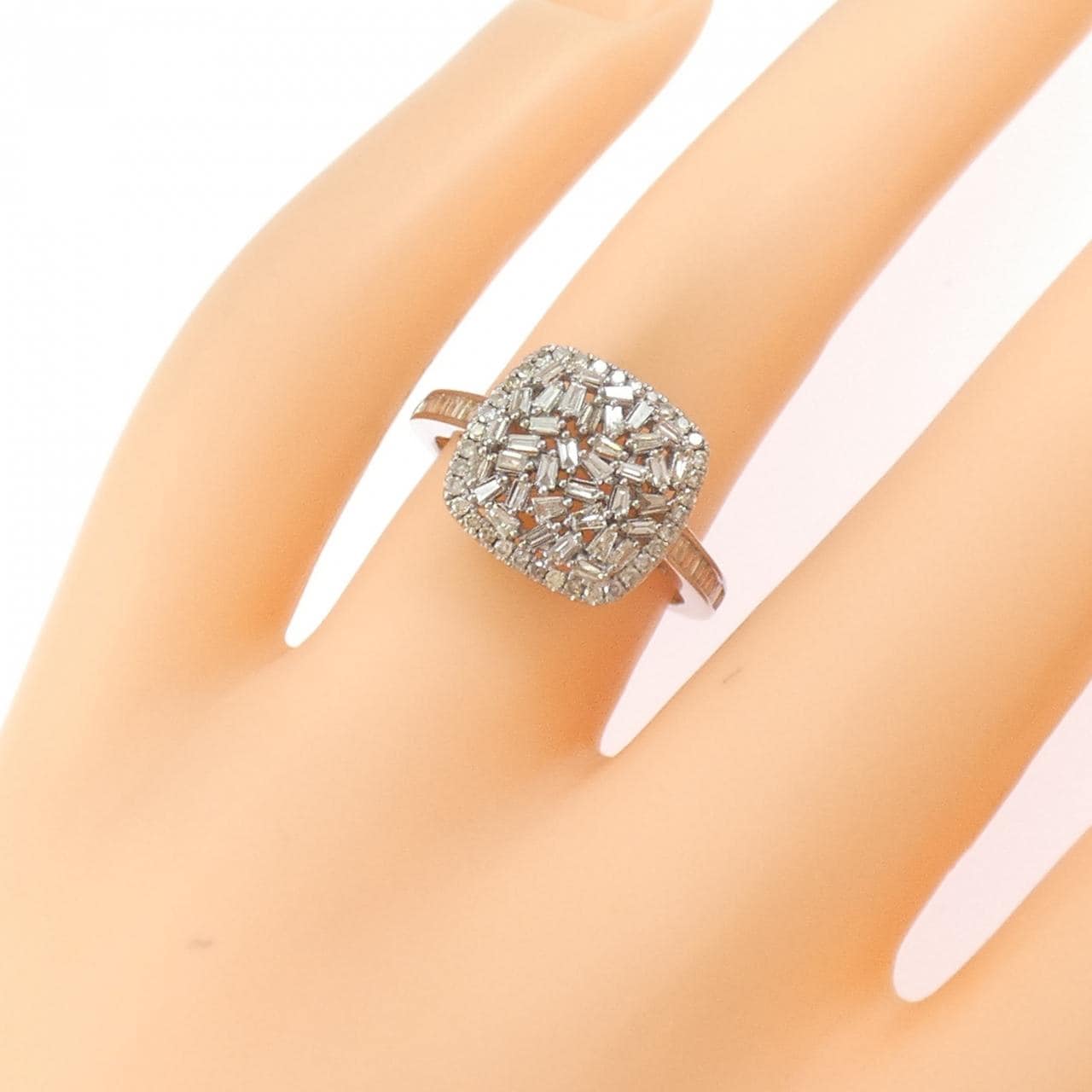 K18WG ダイヤモンド リング 0.45CT