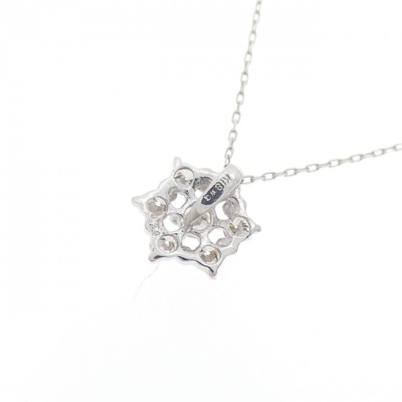 K18WG ダイヤモンド ネックレス 0.20CT