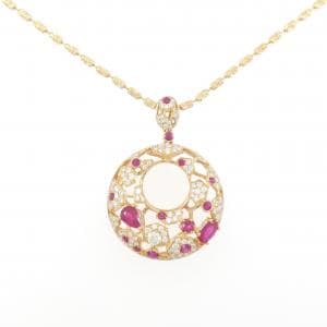 18KPG/K18PG ルビー ネックレス 1.97CT