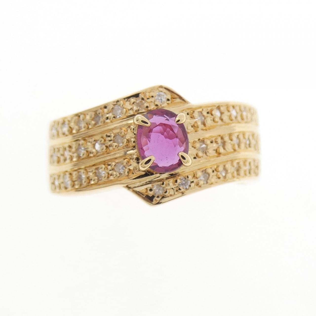 K18YG ルビー リング 0.26CT