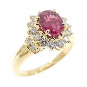 K18YG ルビー リング 1.01CT