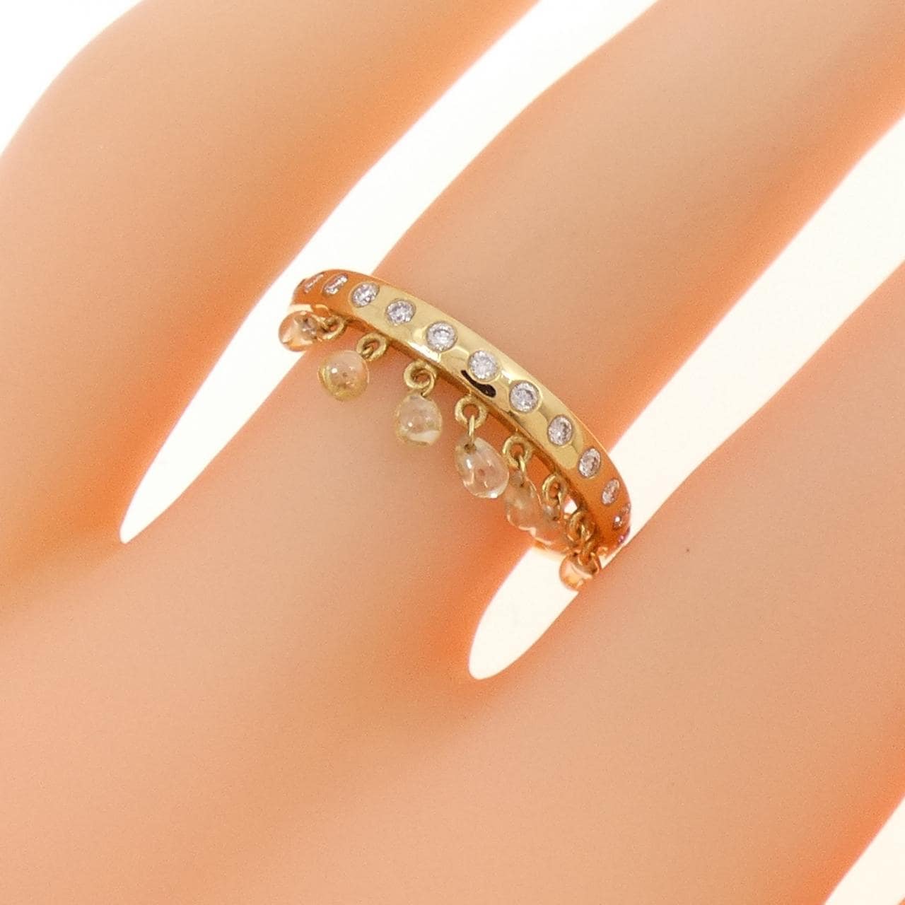 【新品】K18YG フルエタニティ ダイヤモンド リング 0.67CT
