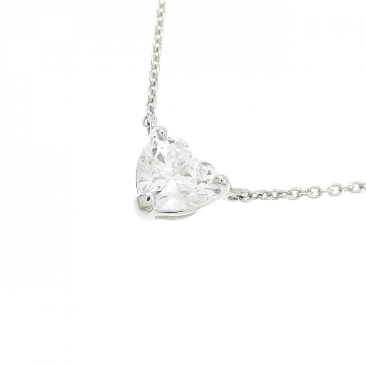 【リメイク】PT900/PT850 ダイヤモンド ネックレス 0.456CT F I1 ハートシェイプ