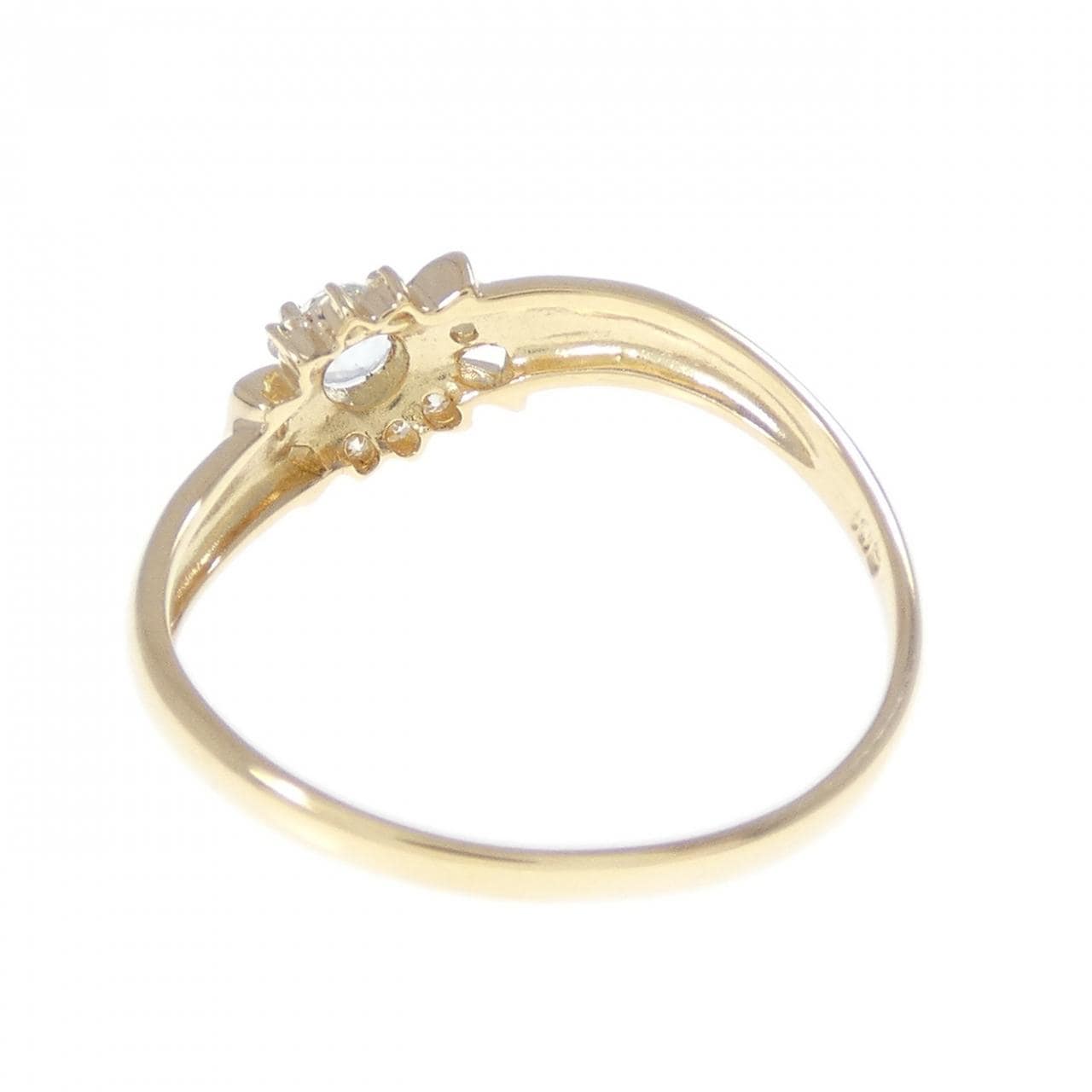 K18YG アクアマリン リング