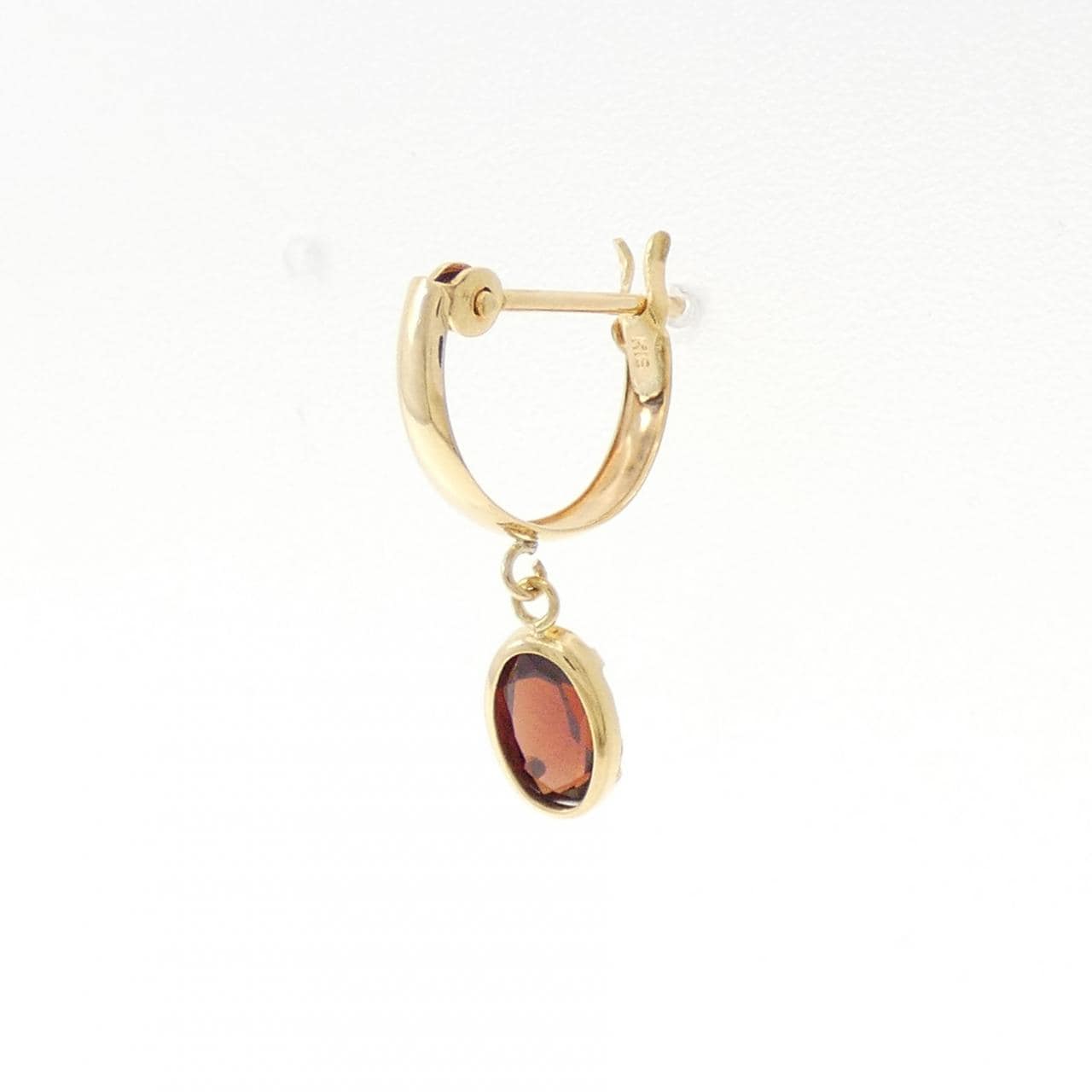 K18YG ガーネット ピアス 片耳