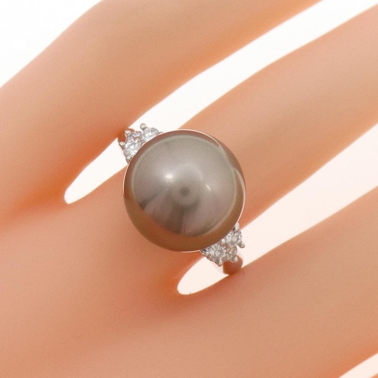 PT900 黒蝶パール リング 12.3mm