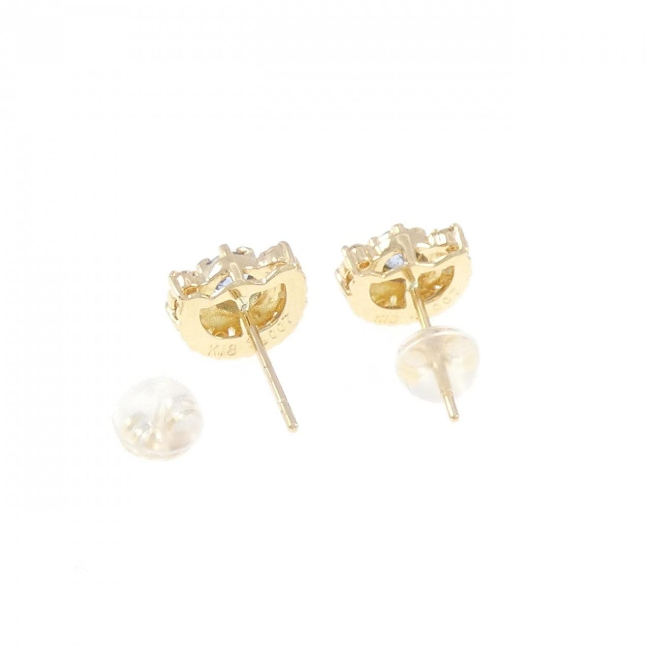 K18YG sapphire earrings