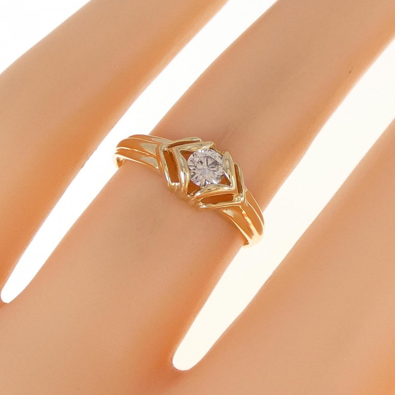 K18YG ダイヤモンド リング 0.20CT