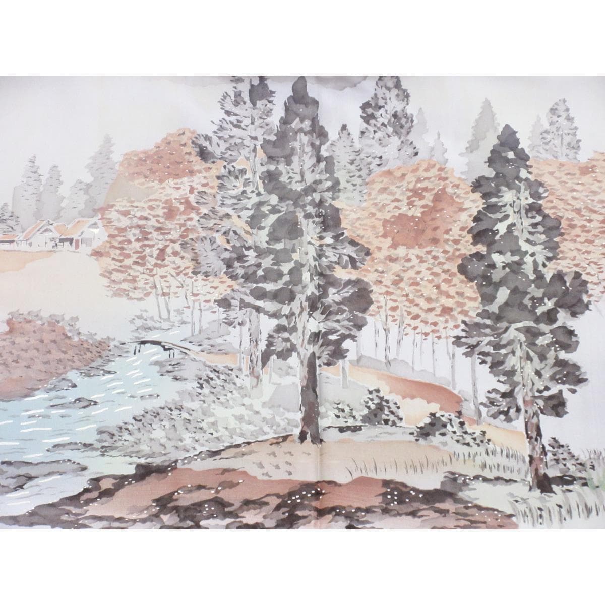 【未使用品】男物　紬織　きもの・羽織　２点セット