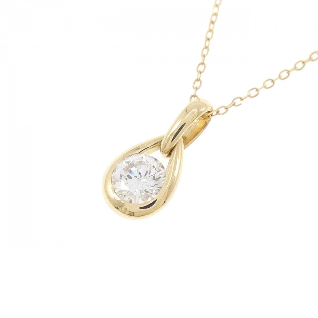 K18YG ダイヤモンド ネックレス 0.34CT