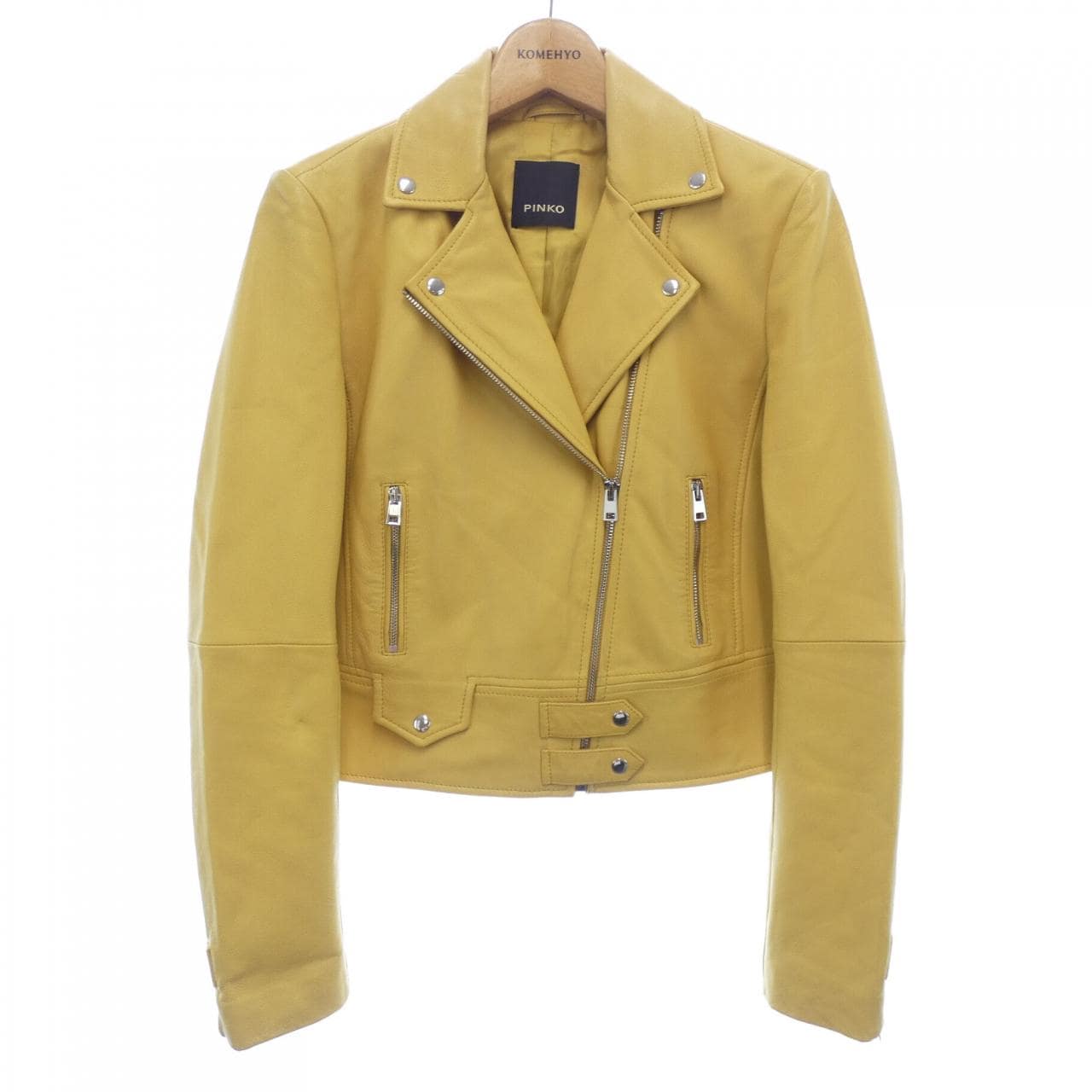 ピンコ PINKO レザーライダースジャケット