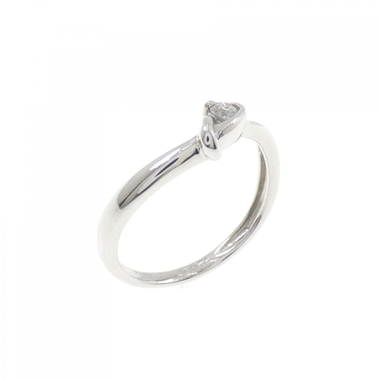 PT900 ダイヤモンド ピンキー リング 0.04CT