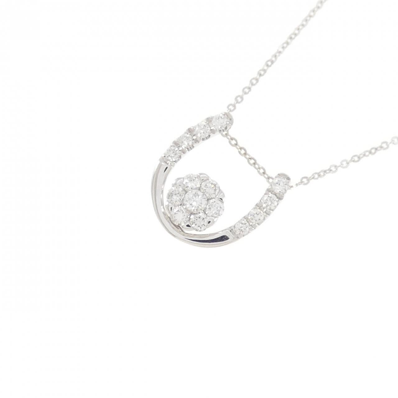 K18WG ダイヤモンド ネックレス 0.23CT