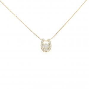 K18YG ホースシュー ダイヤモンド ネックレス 0.30CT