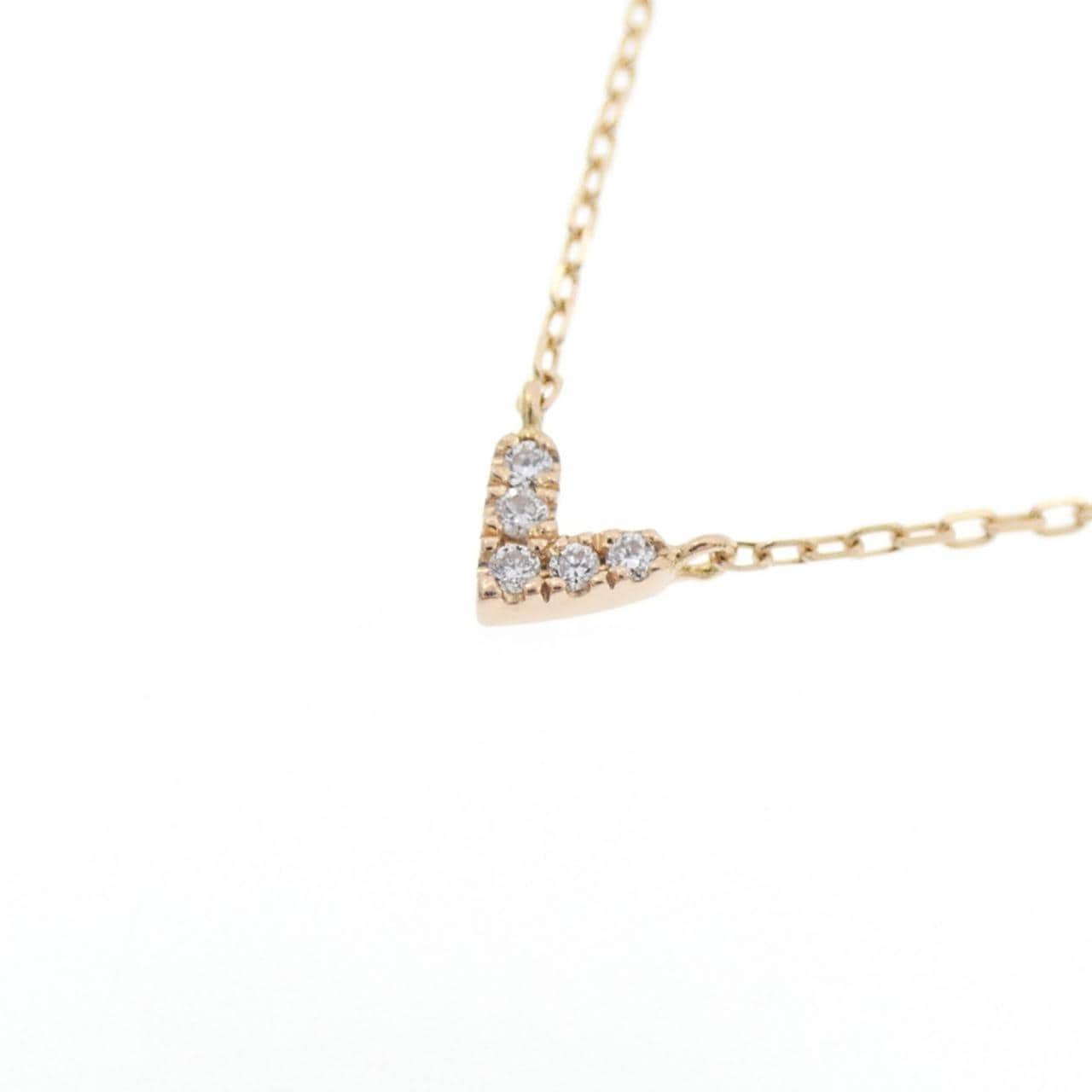 K18PG heart Diamond necklace