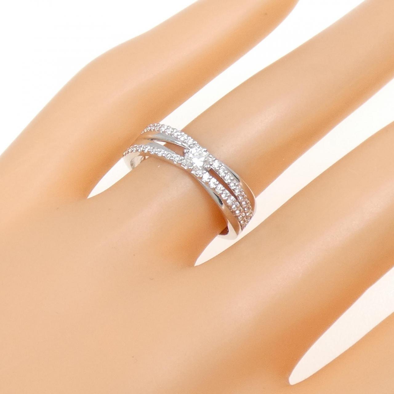 K18WG ダイヤモンド リング 0.30CT