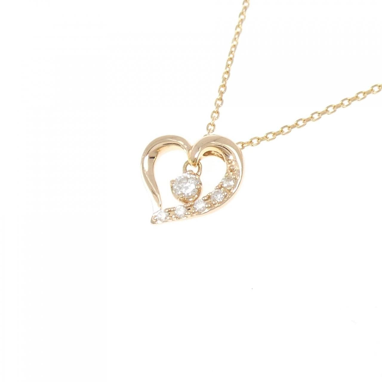 4゜C ハート ダイヤモンド ネックレス