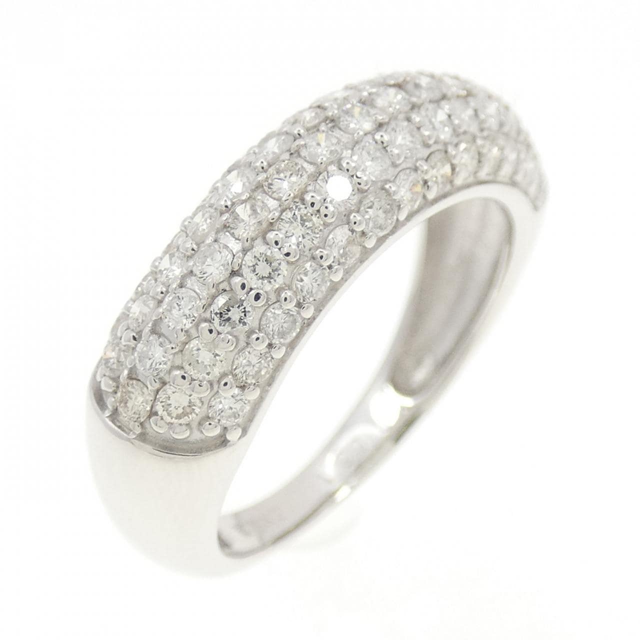 K18WG パヴェ ダイヤモンド リング 1.00CT