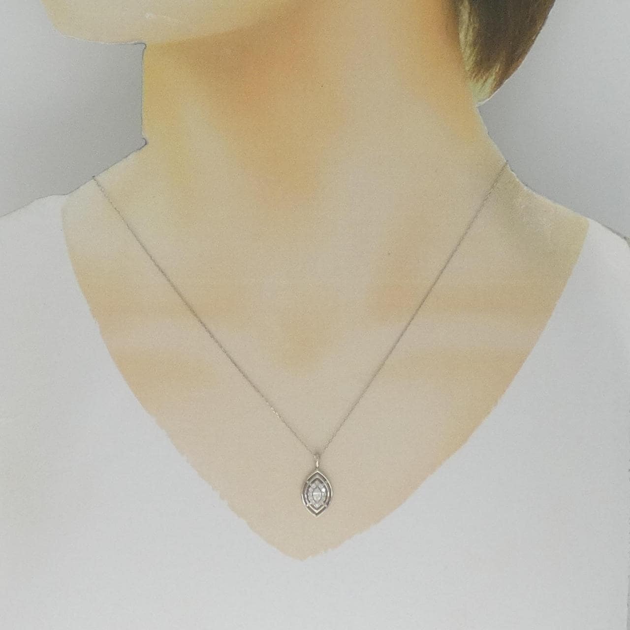 【新品】PT ダイヤモンド ネックレス 0.17CT