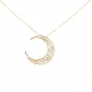 K18YG ムーン ダイヤモンド ネックレス 0.74CT