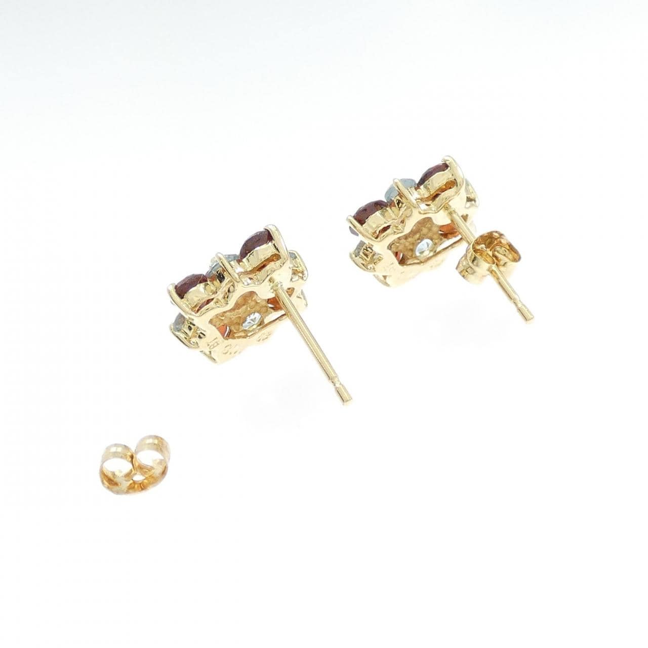 K18YG カラーストーン ピアス