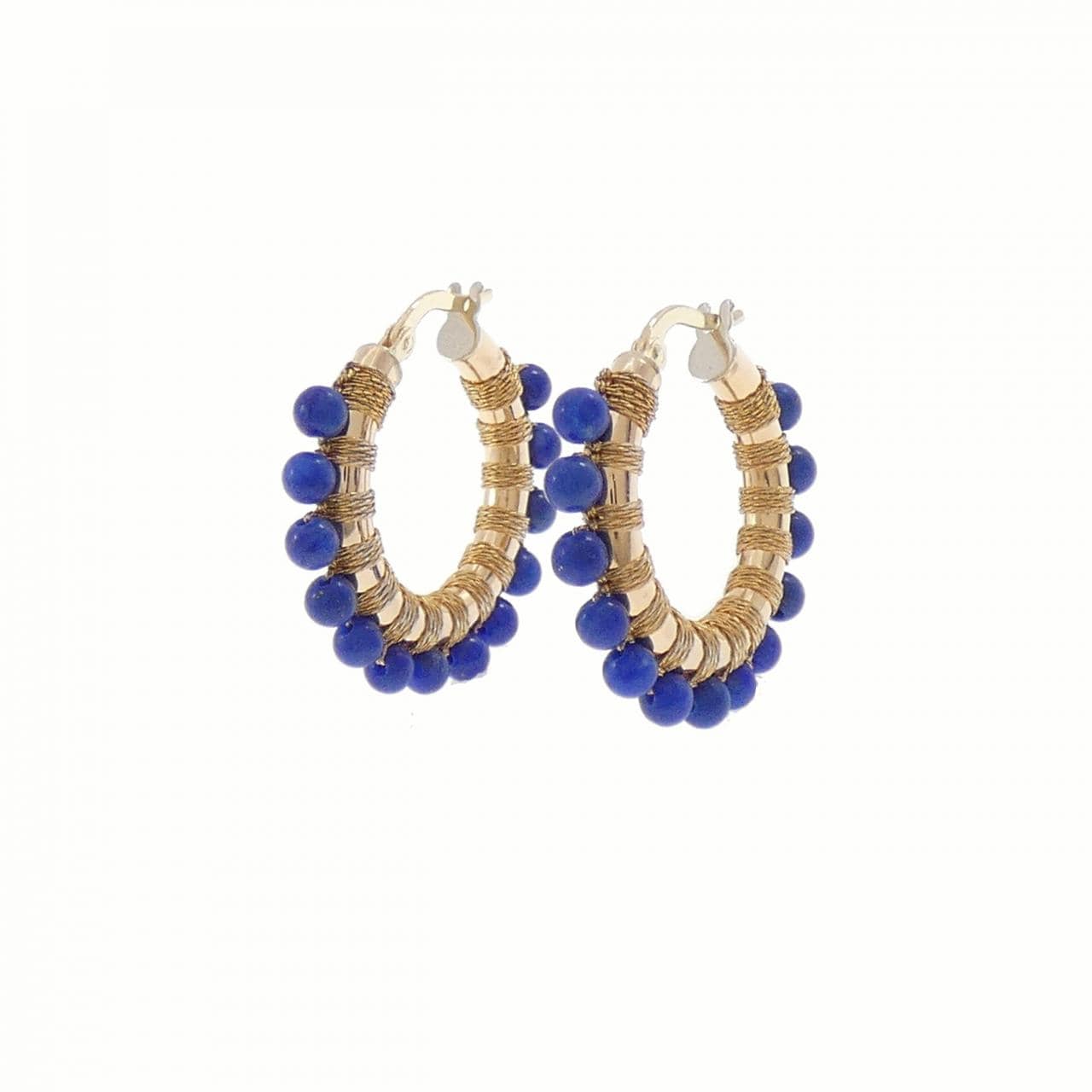 585スリーカラー ラピスラズリ ピアス