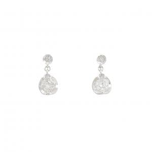 K18WG ダイヤモンド ピアス 0.434CT