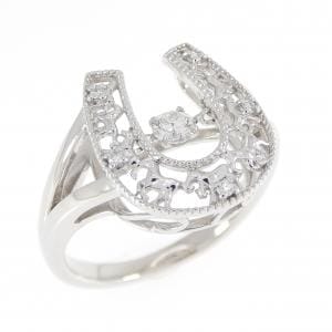 PT900 ホースシュー ダイヤモンド リング 0.106CT