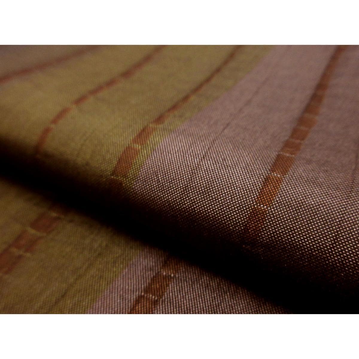 単衣　染紬　絞り加工