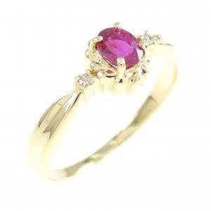 K18YG ruby ring