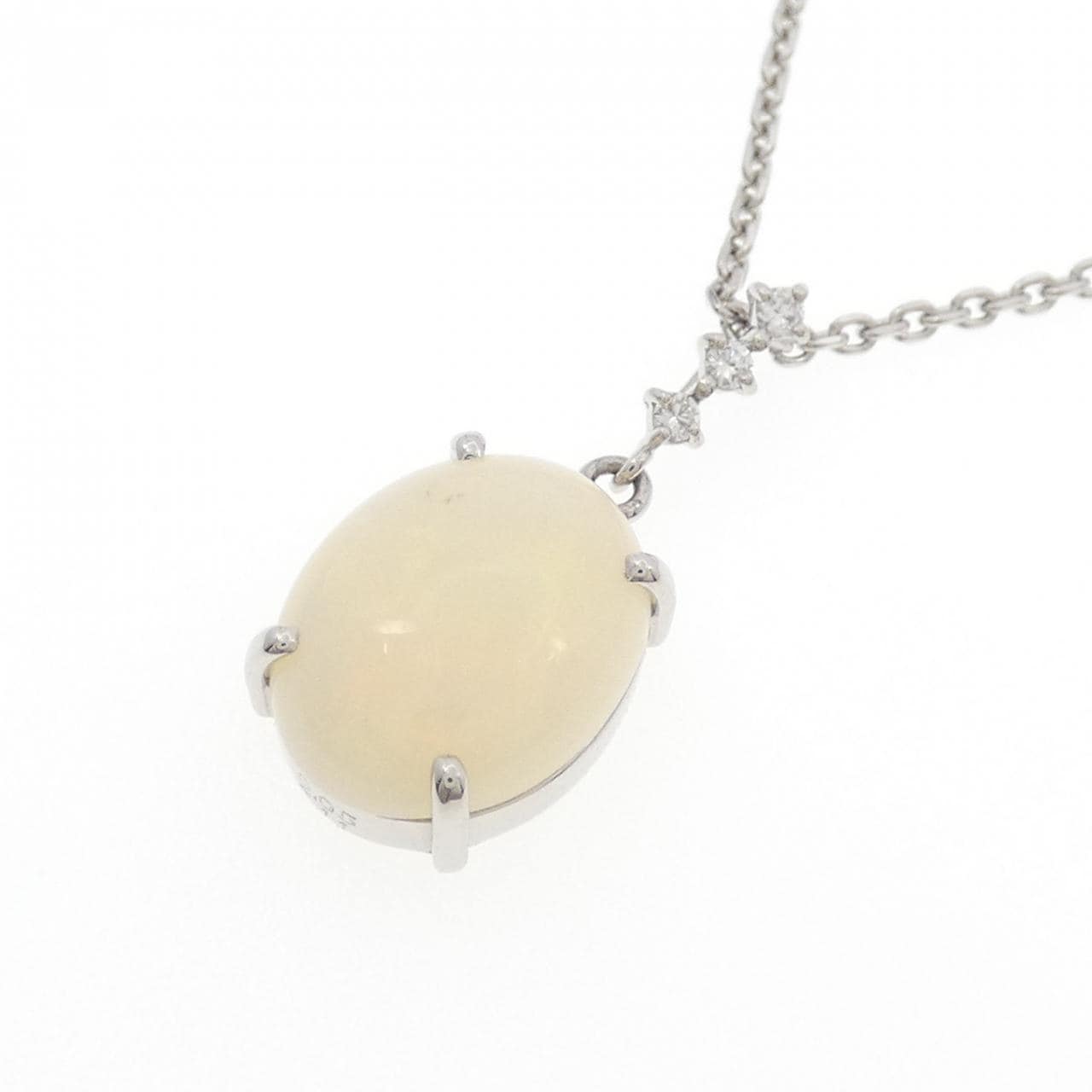 PT900/PT850 オパール ネックレス 3.11CT