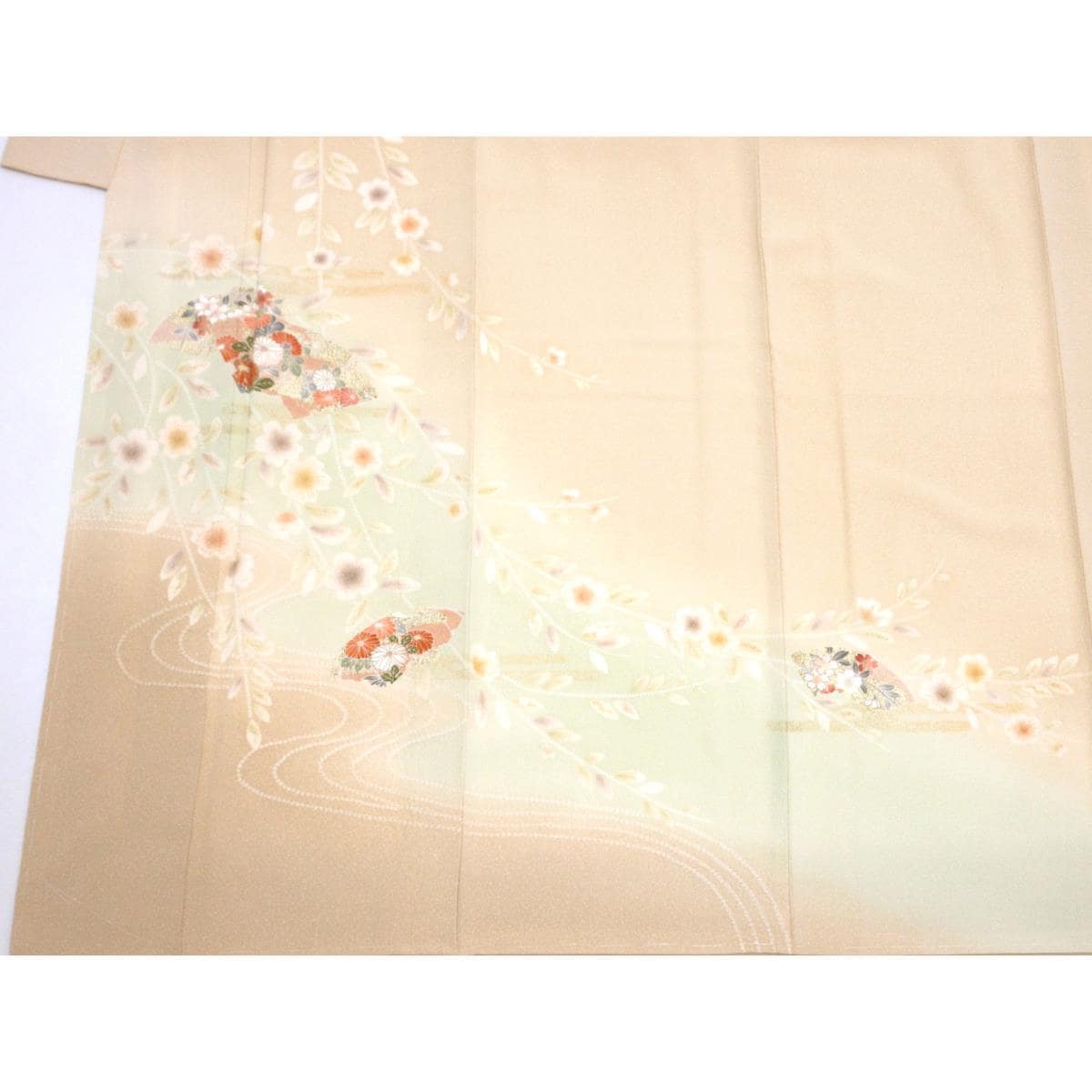 [Unused items] Visiting kimono, Yuzen gold leaf finish, tie-dyed gradation dyeing