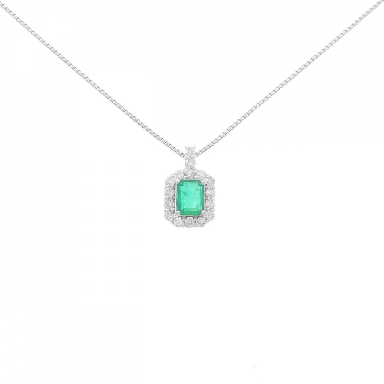 [BRAND NEW] PT Emerald Necklace 0.30CT