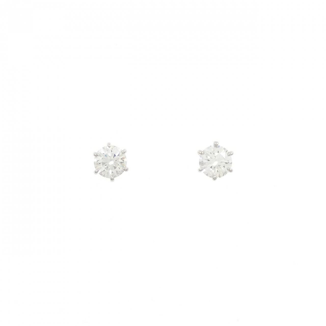 【リメイク】PT/ST ダイヤモンド ピアス 0.301CT 0.315CT F SI1 3EXT-EXT H&C