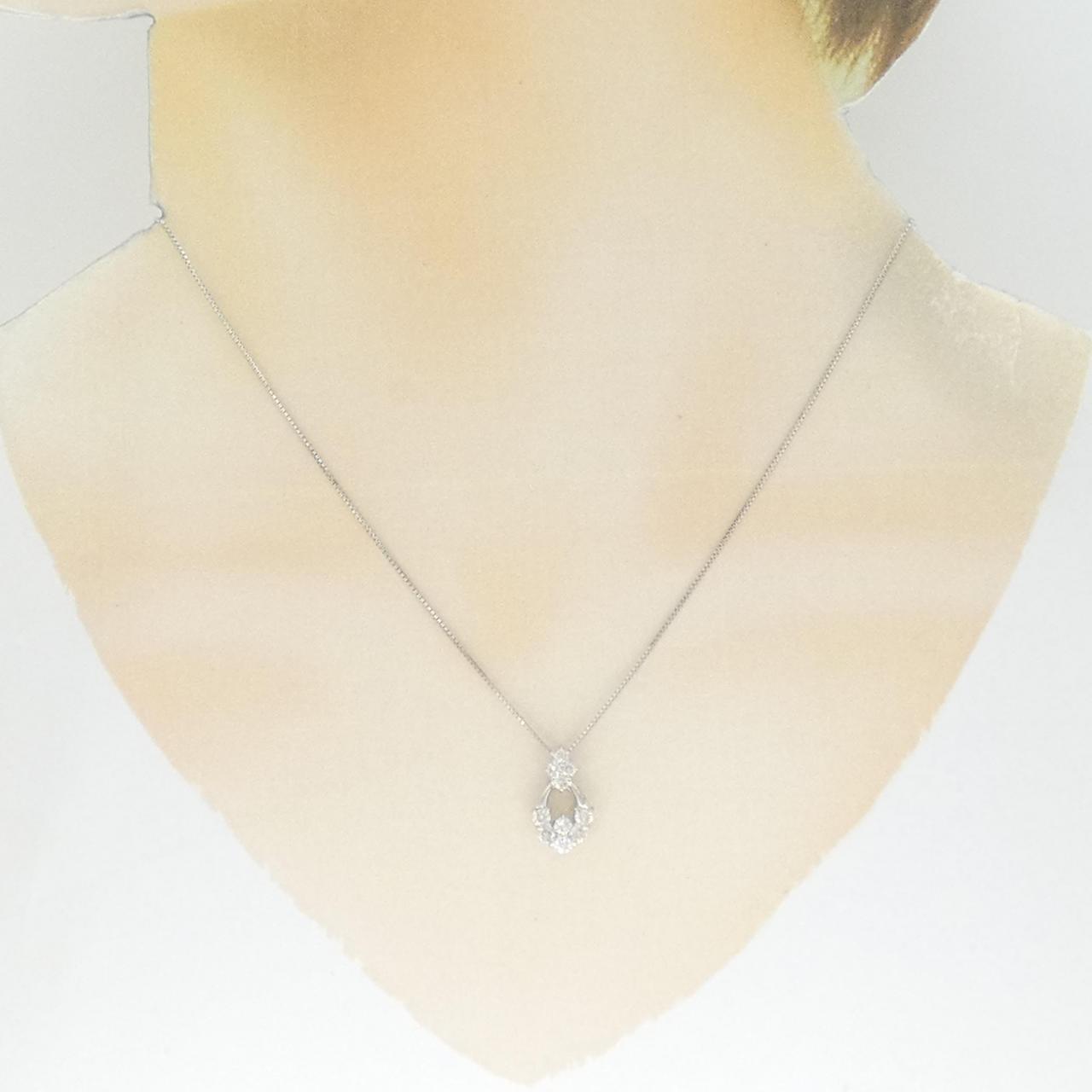 K18WG ダイヤモンド ネックレス 0.50CT