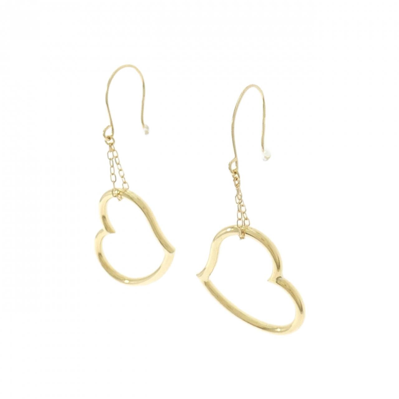 [BRAND NEW] K18YG heart earrings