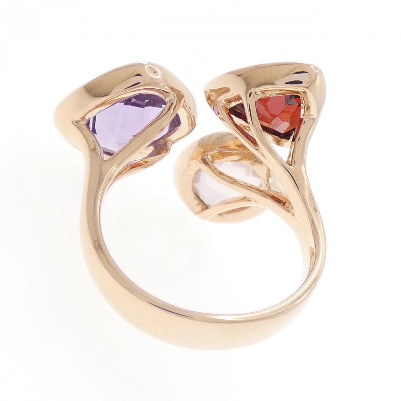 K18PG カラーストーン リング