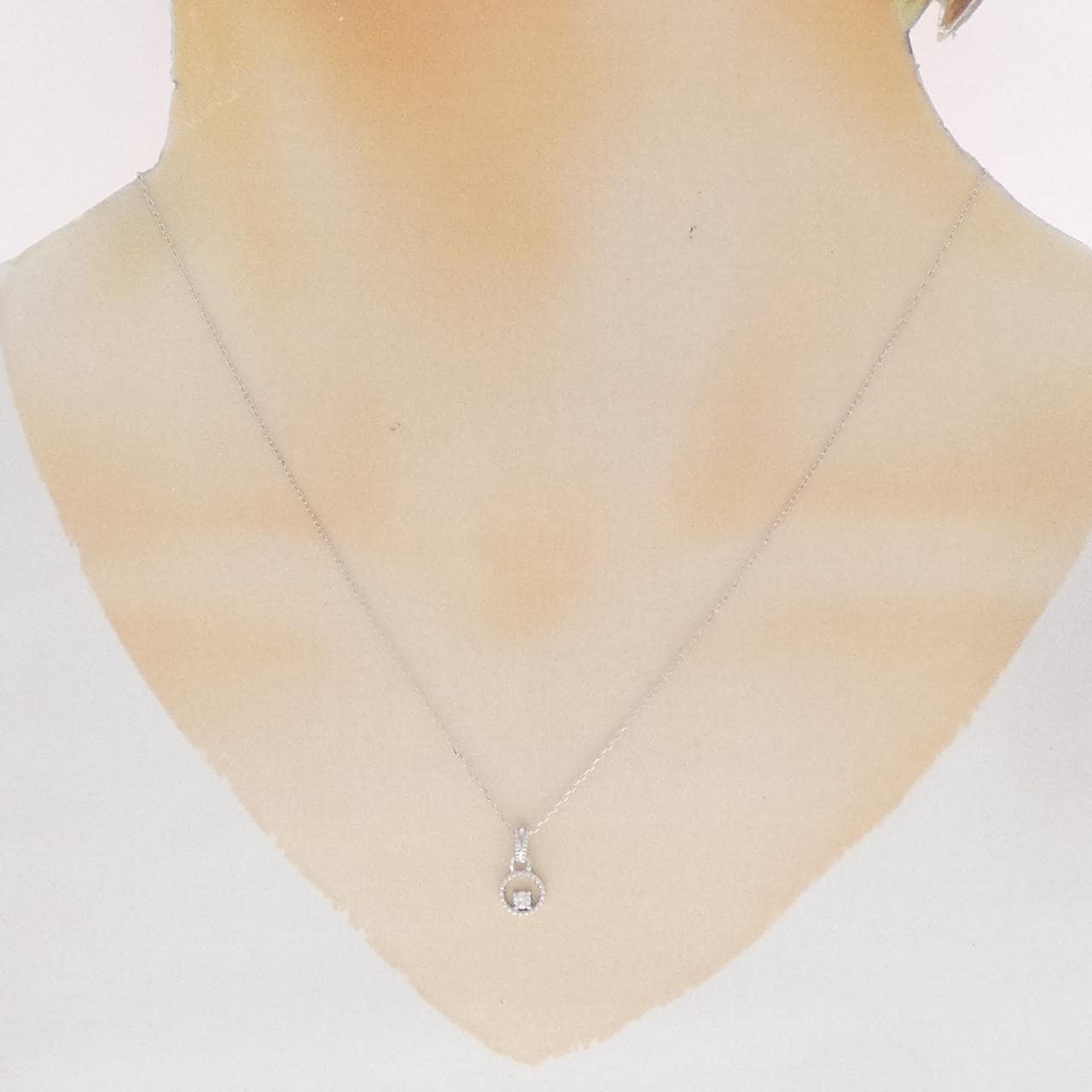 K10WG ダイヤモンド ネックレス 0.05CT