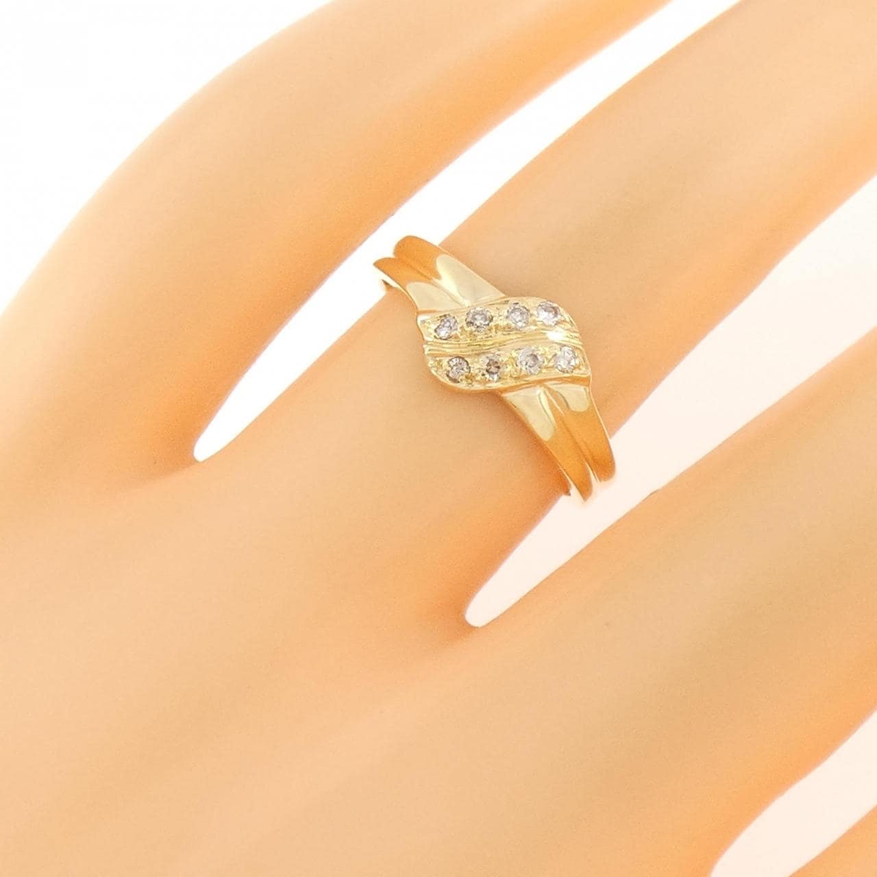K18YG ダイヤモンド リング 0.10CT