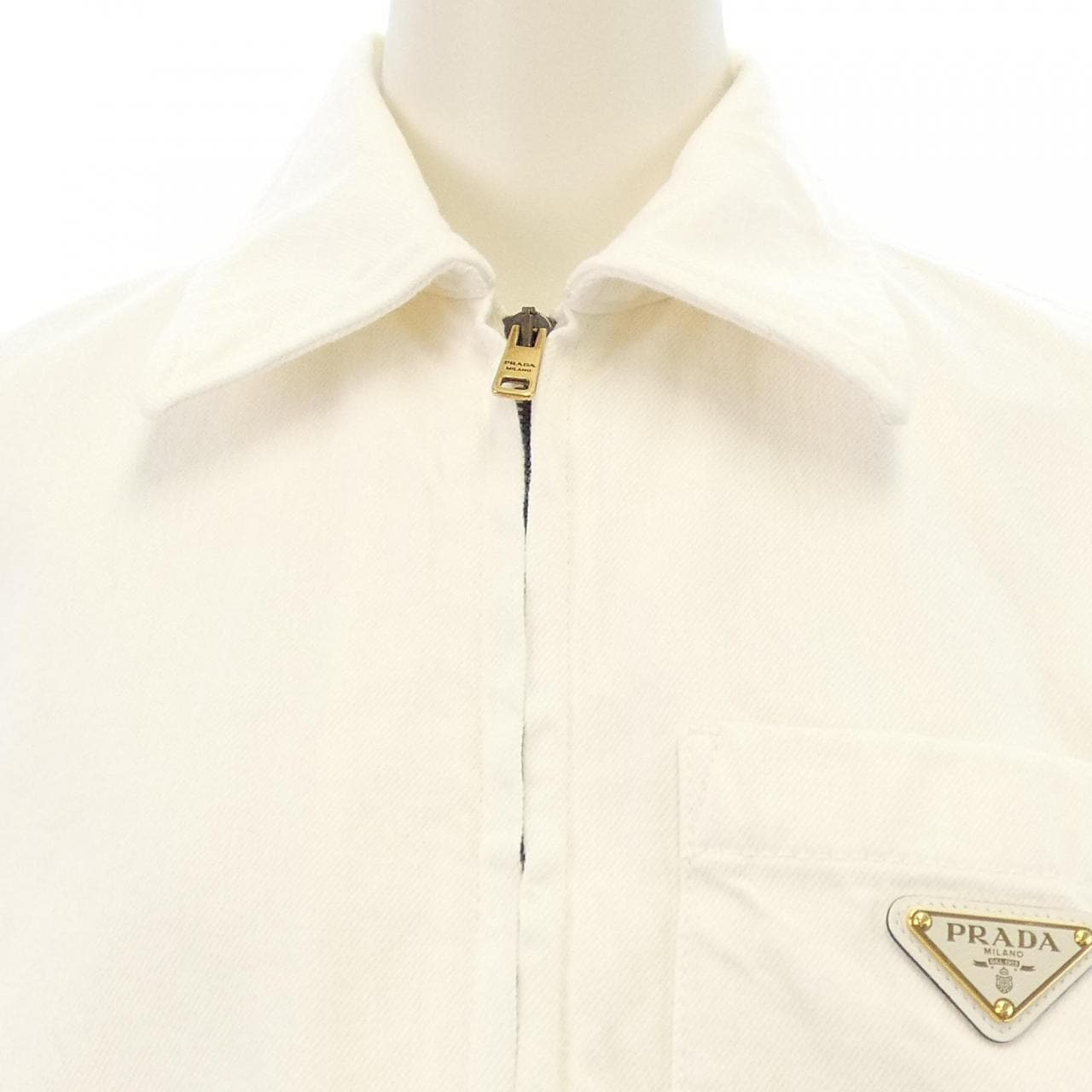 プラダ PRADA トライアングルロゴ ブルゾンジャケット GFB279 S212 14LW デニムジャケット