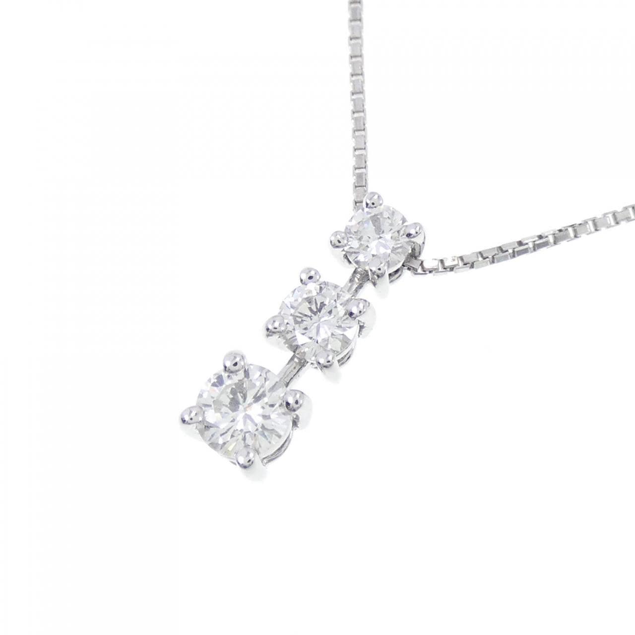PT Three Stone Diamond Necklace 0.52CT