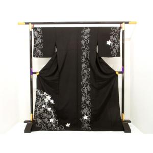 【未使用品】単衣　訪問着　銀彩加工　刺繍入り