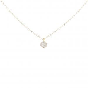 K18YG ソリティア ダイヤモンド ネックレス 0.10CT