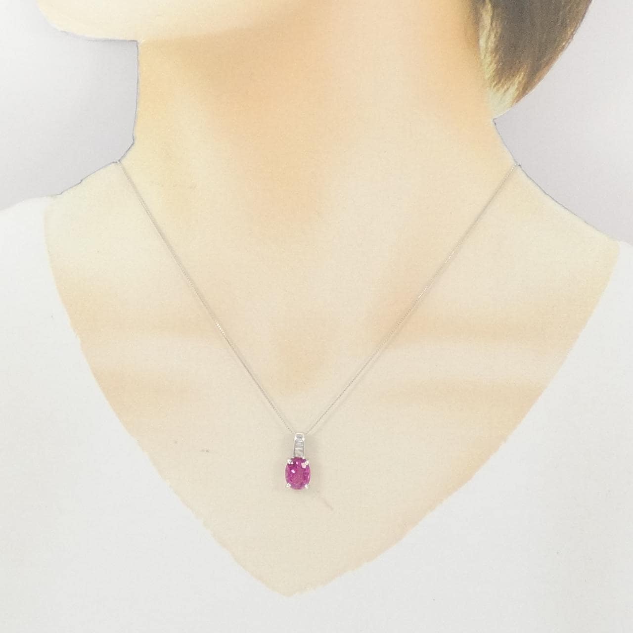 K18WG トルマリン ネックレス 2.00CT