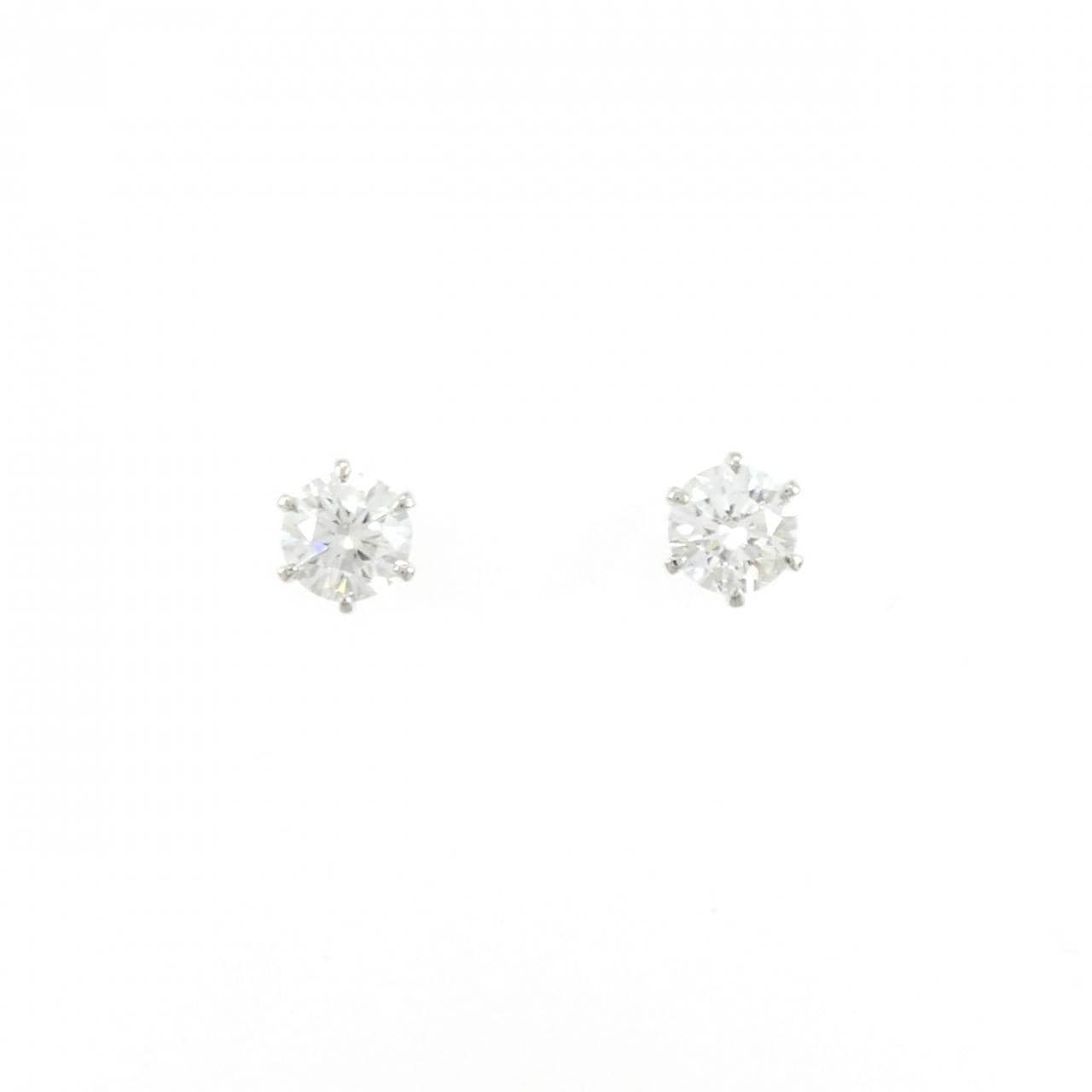 【リメイク】PT900/ST ダイヤモンド ピアス 0.504CT 0.504CT F SI2 VG