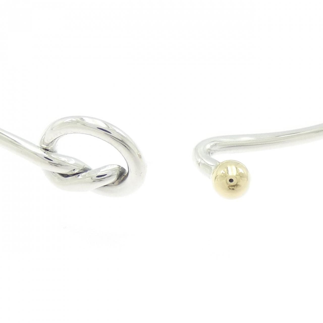 【ヴィンテージ】ティファニー フラットワイヤー フック&アイ ハート バングル