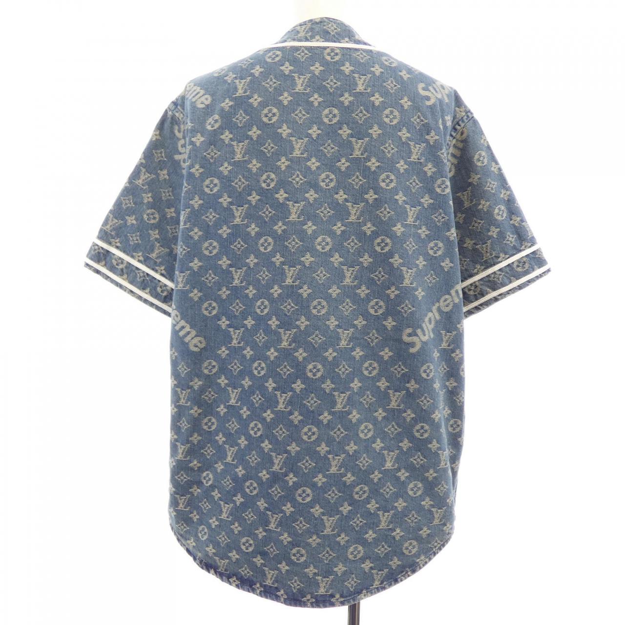 ルイヴィトン LOUIS VUITTON ジャカードデニムベースボール HDD92WALL SUPRREME S／Sシャツ