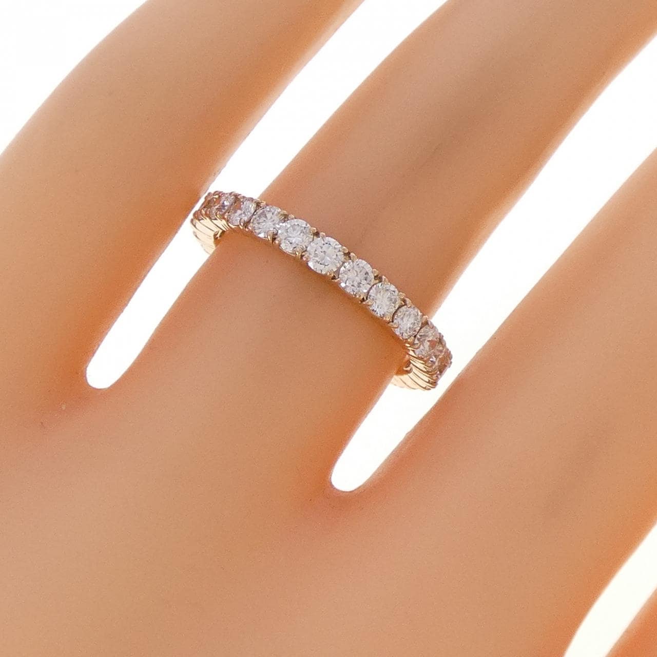 K18PG フルエタニティ ダイヤモンド リング 1.22CT